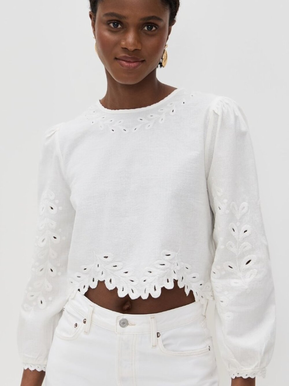 Z Supply White Set: Long Sleeve M with a Linen Tunic Top w/ Matching S Shorts - Picture 6 of 9